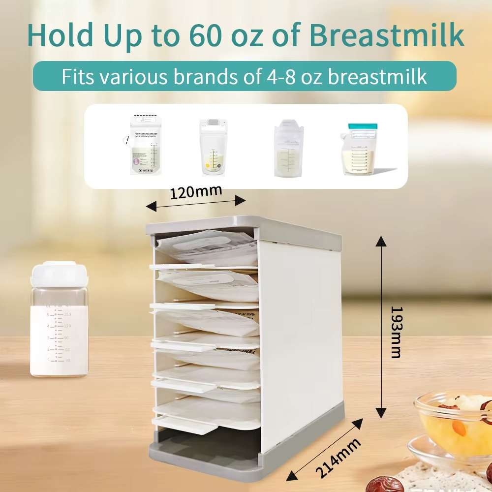Mulan Freeze Organizer for Breast Milk Storage Bags with Divider Panel - Image 4